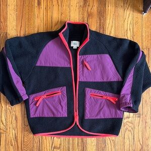 BDG Purple and Black Fleece Jacket